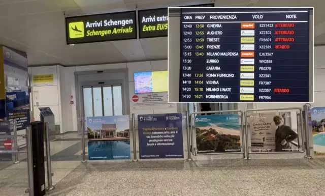 Arrivi Voli Interni Cagliari, atterrato il primo volo interno da Alghero: una decina i passeggeri a bordo
