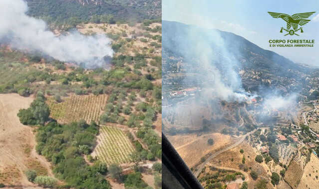 Ancora fuoco in Sardegna: due grossi incendi a Ozieri e Villagrande Strisaili