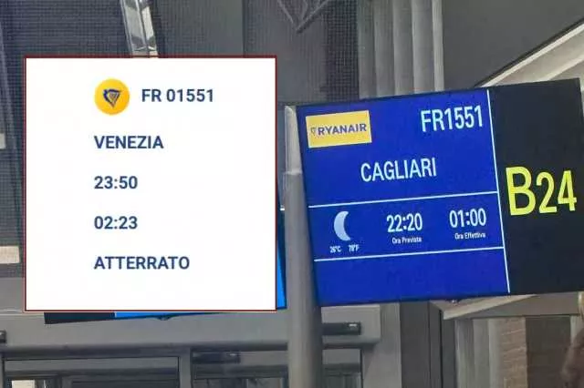Volo Per Cagliari Da Venezia Due ore di ritardo per il Venezia-Cagliari: i passeggeri atterrano a Elmas nel cuore della notte