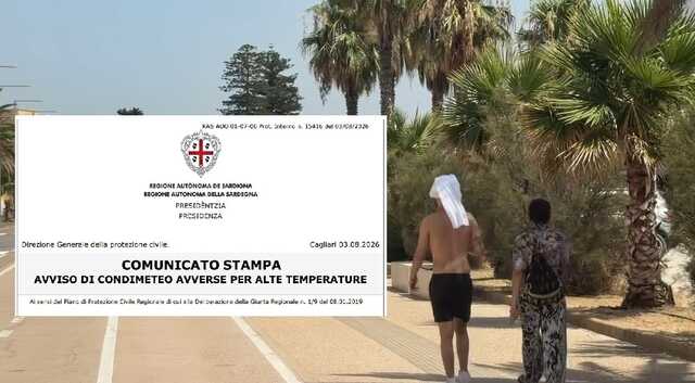 Ancora allerta caldo in Sardegna da stasera: picchi oltre i 40 gradi, notti tropicali