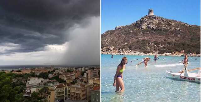 Oggi allerta temporali, domani di nuovo caldo il caldo asfissiante in Sardegna