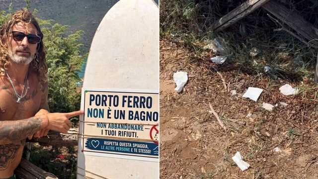 Porto Ferro, rifiuti abbandonati a pochi passi dal mare: "Chi la frequenta ha il dovere di rispettarla"