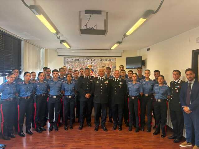 Cagliari, arrivano 24 carabinieri allievi marescialli per il potenziamento estivo dei presidi
