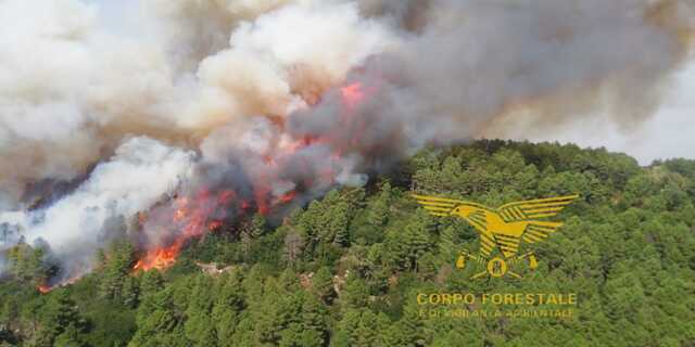 Paura nelle campagne di Arzana per un grosso incendio: in volo gli elicotteri del Corpo Forestale