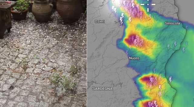 Grandinata a Lanusei, violenti temporali a Osini e Bitti: il maltempo attraversa l'Isola 