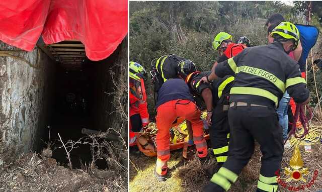 Ozieri, cade in un pozzo in disuso e prepita per 4 metri: anziano salvato