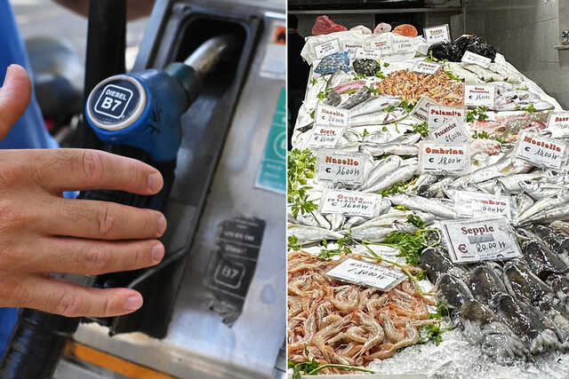 I prezzi volano a Cagliari, dal cibo ai trasporti: su pesci e dolci gli aumenti più alti,  pesano anche elettricità e gas