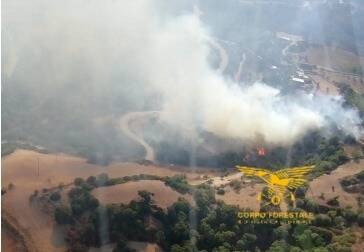 Pomeriggio di incendi in Sardegna: fiamme a Escalaplano, Sestu e Serrenti