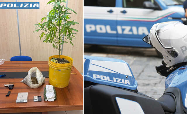 Sassari, minaccia una donna con un'arma clandestina: in auto la pistola e un bastone in legno, in casa la droga