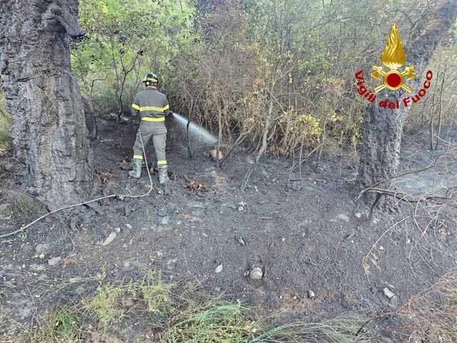 Arzana, si riaccende il fuoco in un'area già colpita dal rogo dei giorni scorsi: intervengono i vigili del fuoco