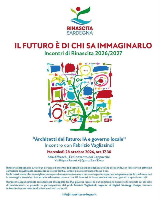 "Architetti del futuro: Ai e governo locale": se ne parla mercoledì 28 ottobre a Cagliari 