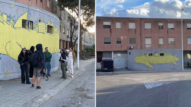 Cagliari, a Sant'Elia inaugurato il nuovo murale di Crisa: "Un omaggio ai pescatori" (VIDEO)