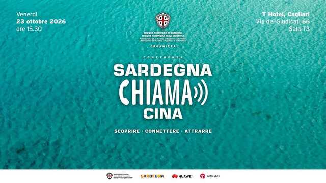 Sardegna chiAMA Cina: il 23 ottobre a Cagliari il convegno dell'assessorato del Turismo