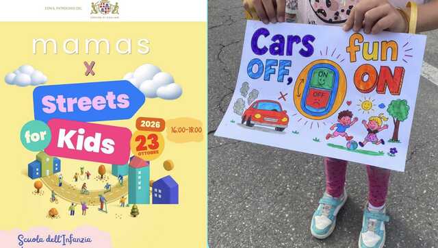 Cagliari tra le città di "Streets for kids", via Parigi chiude per una sera: "Vogliamo più strade scolastiche"