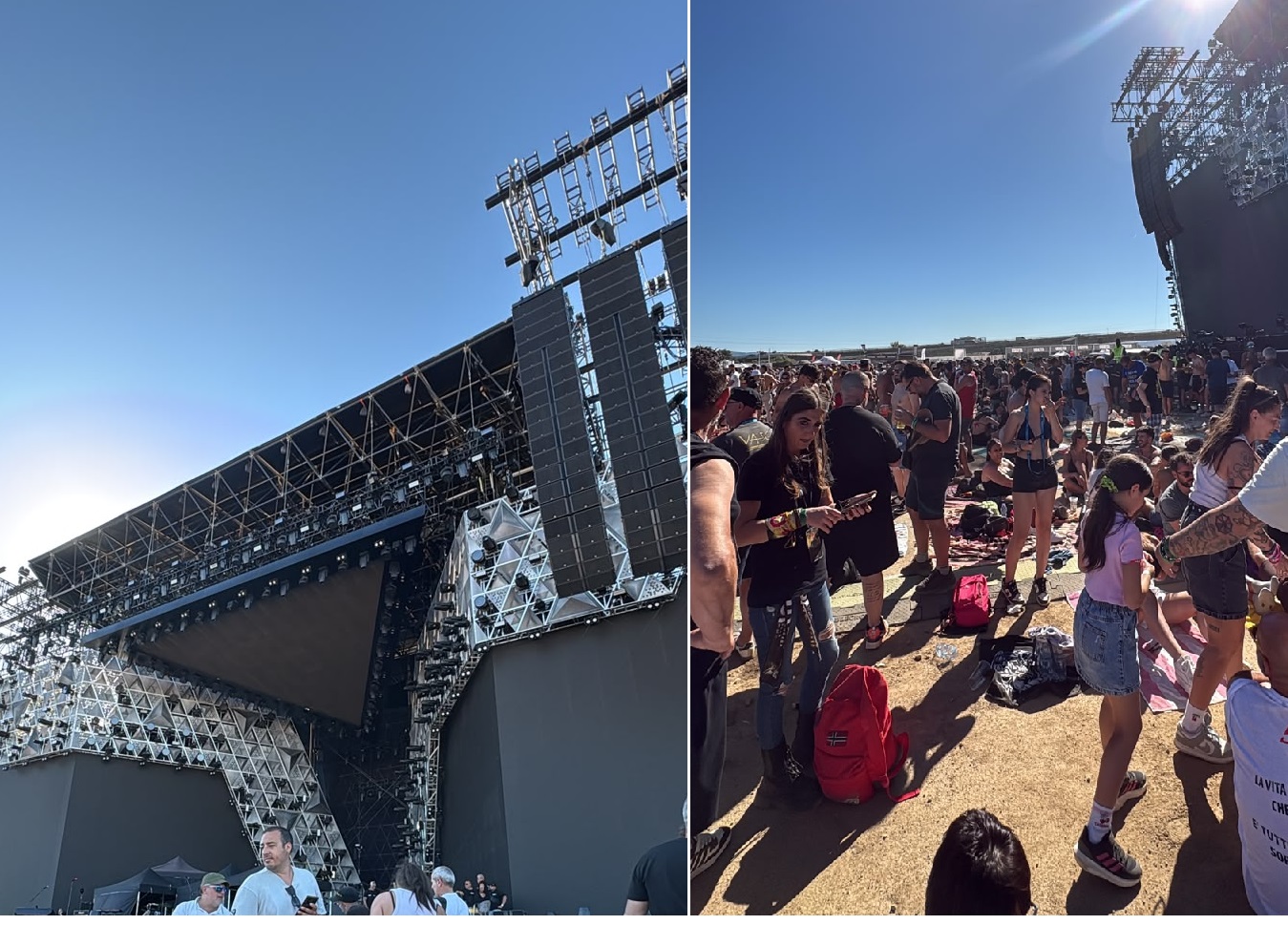 Vasco Folla Grande attesa per l'ingresso di Vasco sul palco olbiese: fan già nelle prime file