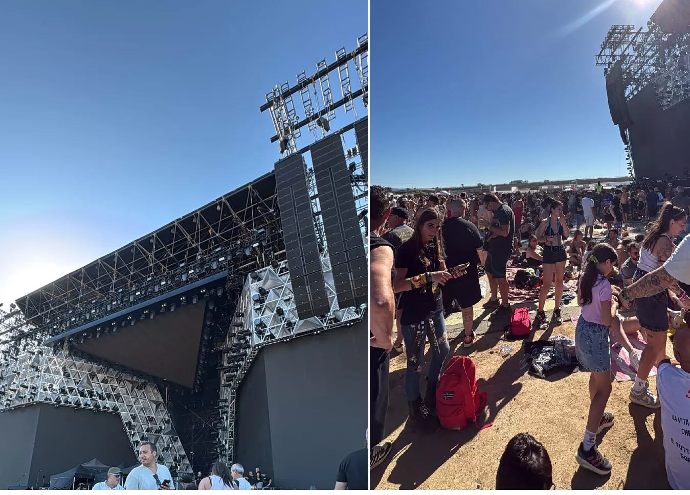 Grande attesa per l'ingresso di Vasco sul palco olbiese: fan già nelle prime file