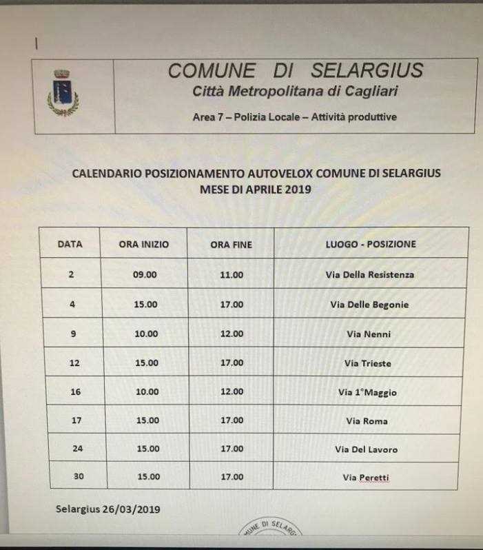 autovelox-selargius-aprile
