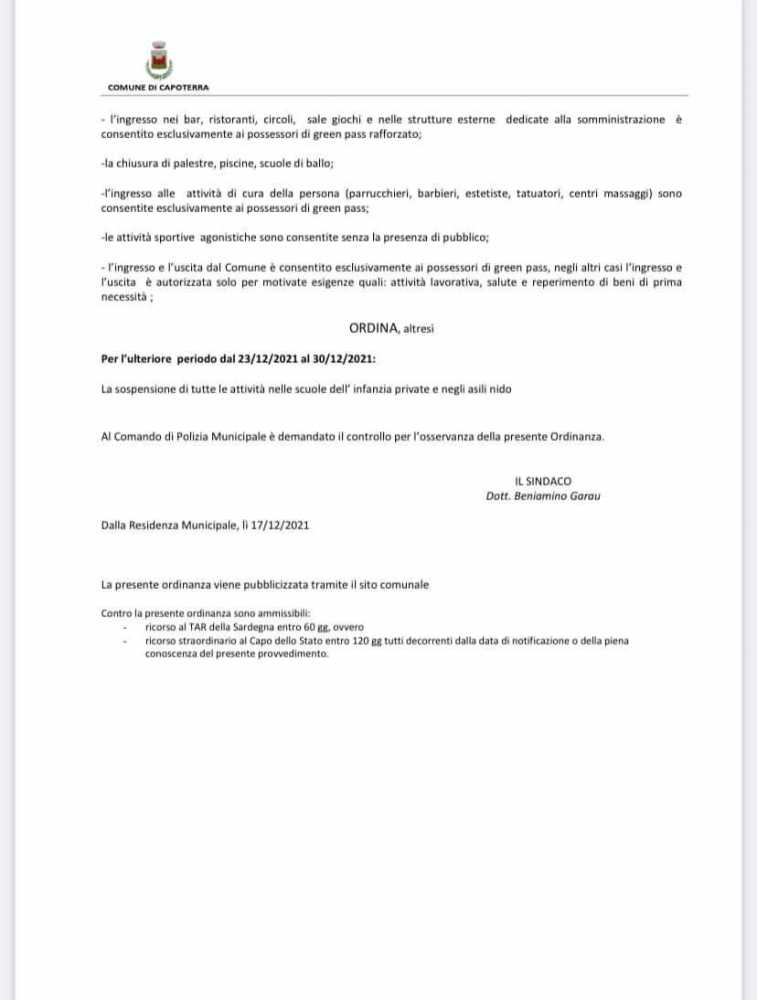 Ordinanza Ordinanza