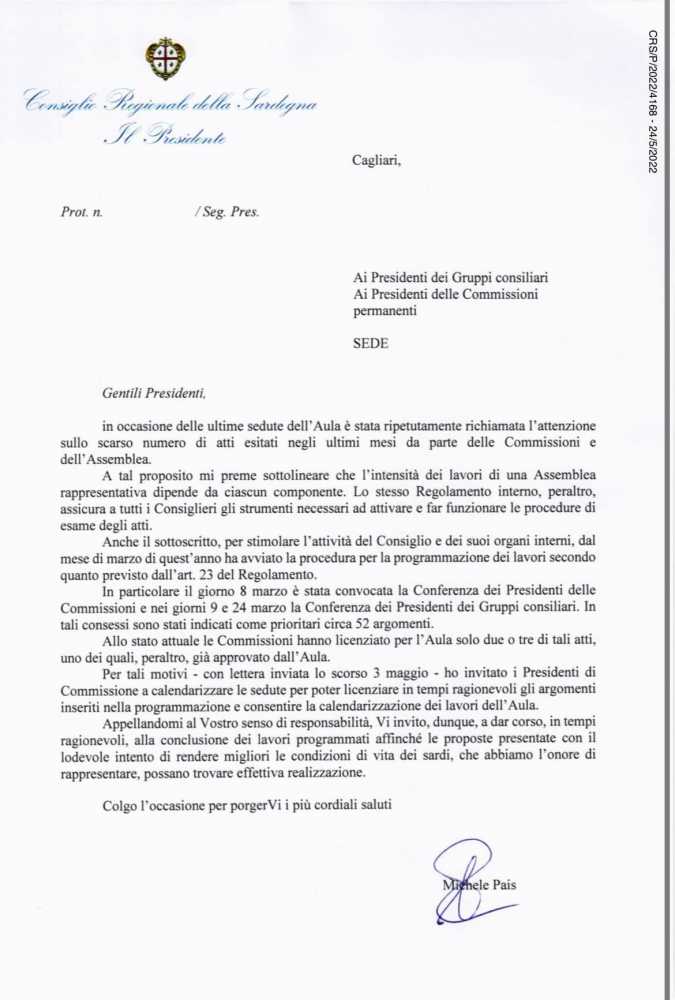 Lettera Pais Lettera-Pais