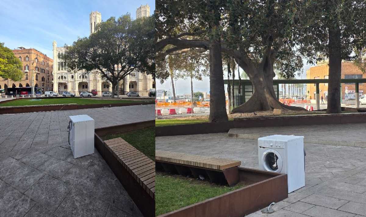 Una-lavatrice-in-piazza-Matteotti